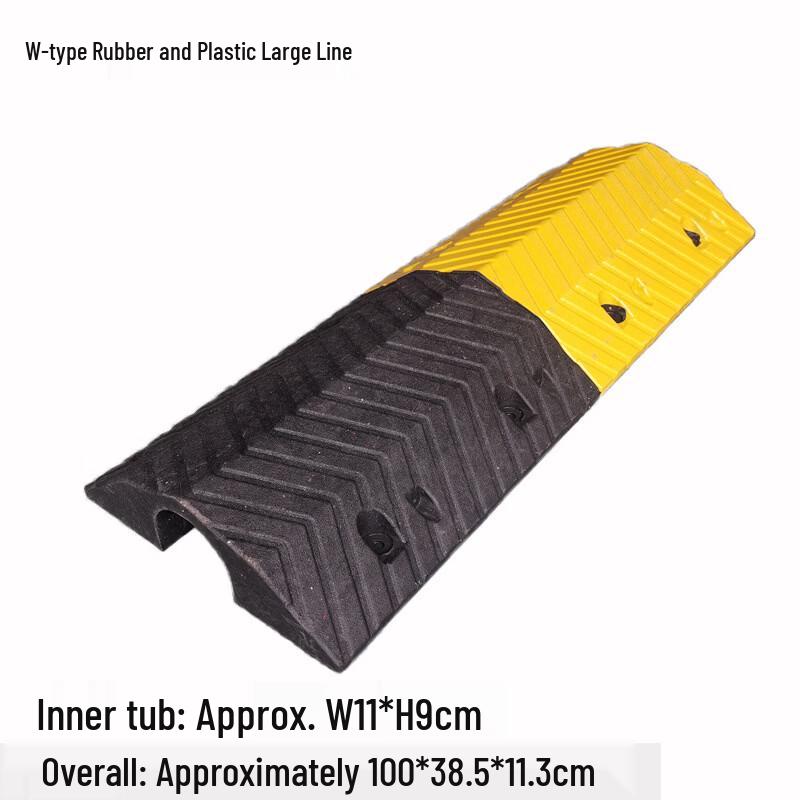 Brangdy Heavy-Duty Rubber Cable Protector Speed Bump