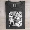Comfort Colors® Doll Computer Rage T-Shirt, Funny Office Meltdown Graphic Tee, Coworker Gift For Her, 90s Work Burnout Washed Shirt