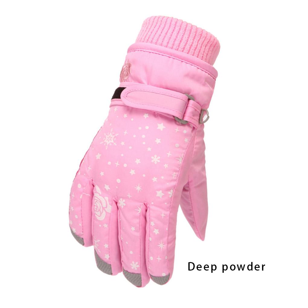 1 Pair Cold Winter Children Skiing Glove Portable Snow Knitting Gloves Wind-proof Warm-keeping Mittens Warming Outdoor