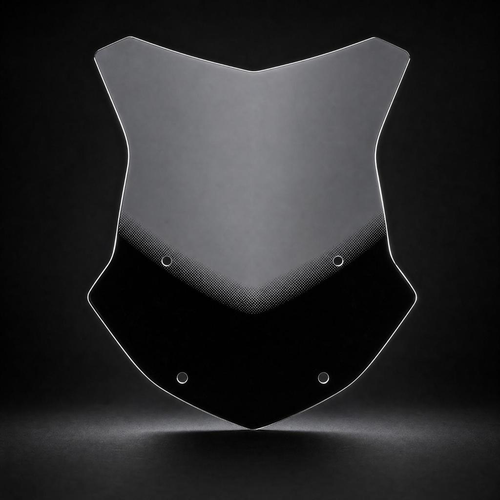 Transparent Adventure Touring GS Windshield Glossy Raised