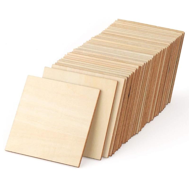 12Pcs Basswood Sheets Unfinished Wood Sheets 6Inch 11.8Inch Unfinished Wood Squares Boards Wood Sheets for Art Craft