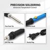 10-Piece Electric Soldering Iron Kit, 60W Adjustable Temperature Tool, Fast Heat Up with Ceramic Core, 5 Tips, Stand, Sponge, Tin Wire, Tweezers