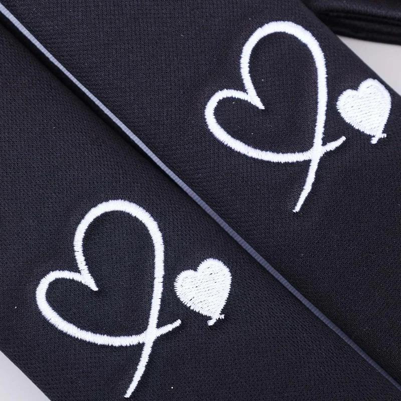 Cute Heart Seat Belt Cover Shoulder Pad for Women Girl Comfortable Shoulder Protector Universal Car Accessories with Embroidery