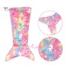 Breathable Mermaid Blanket Tail Wear Resistant Friendly To Skin All Seasons Luminous Design Plush Flannel Fleece Toddler Toy Kids