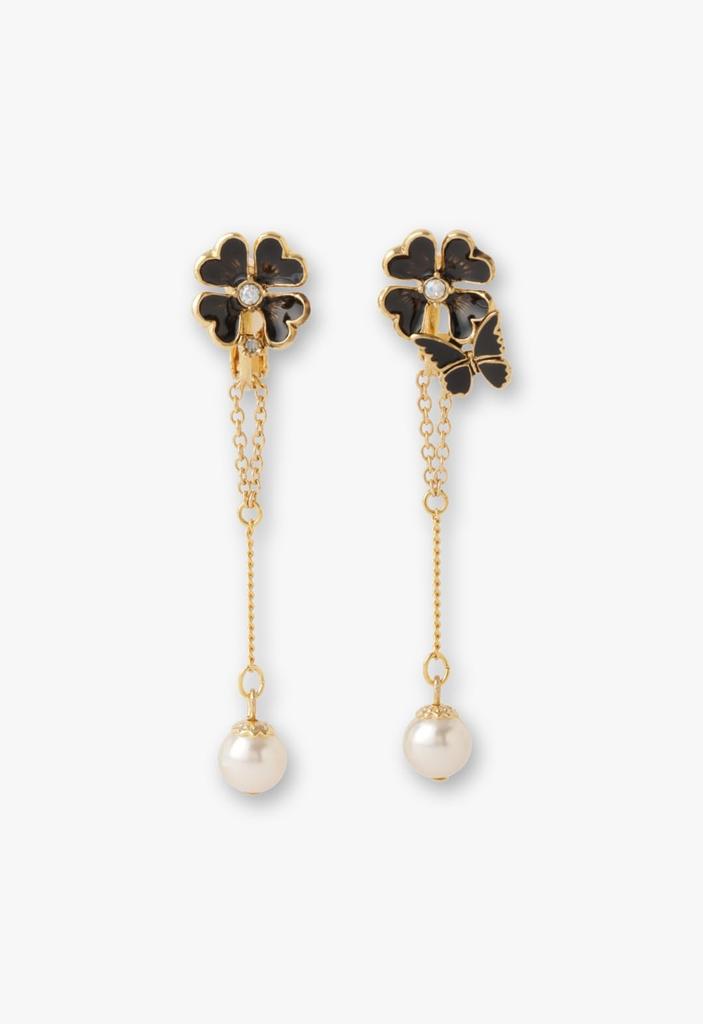 Clover and Butterfly Motif Earrings SAME1494 XD [Anna Sui]