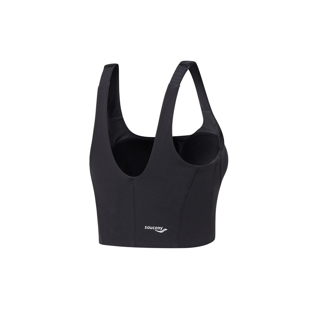 Saucony Solid Color Knitted Sports Bra Women underwear Black SC1230082A-BK01