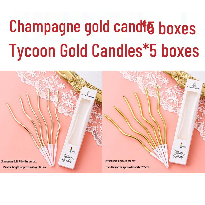 Curved Spiral Birthday Cake Candles - Creative Decorative Ornaments