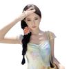French Romantic Smudged Chiffon Temperament Seaside Vacation Dress Summer Oil Painting Flying Sleeves Slim Fairy Long Dress