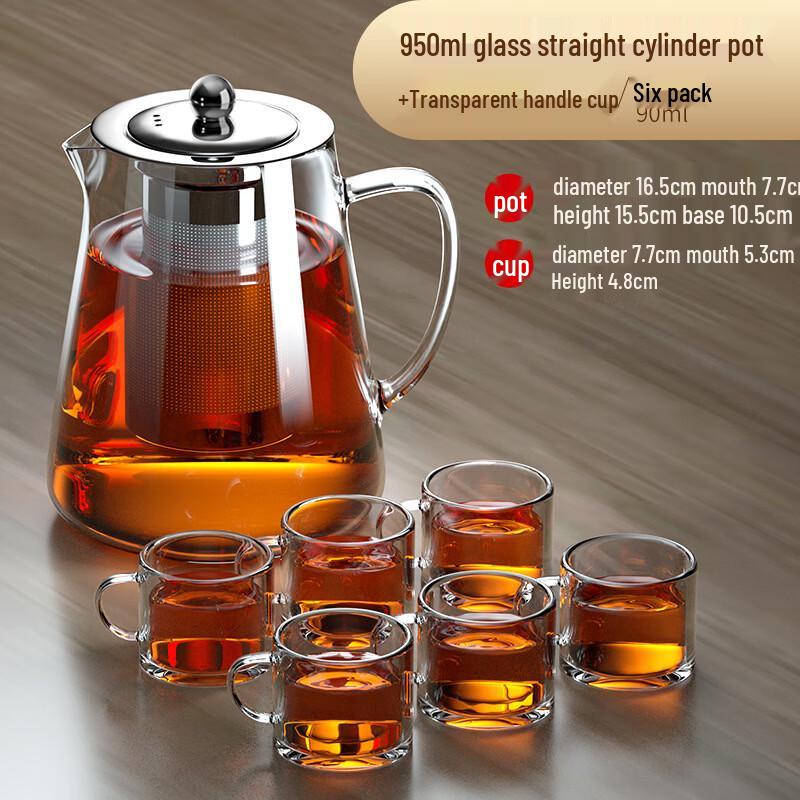 Glass Teapot and Cup Set