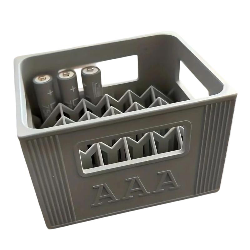 Battery Storage Box Beer Crate Type Battery Organiser With Stackable Design Stores 20 2A Or 30 3A Batteries Box