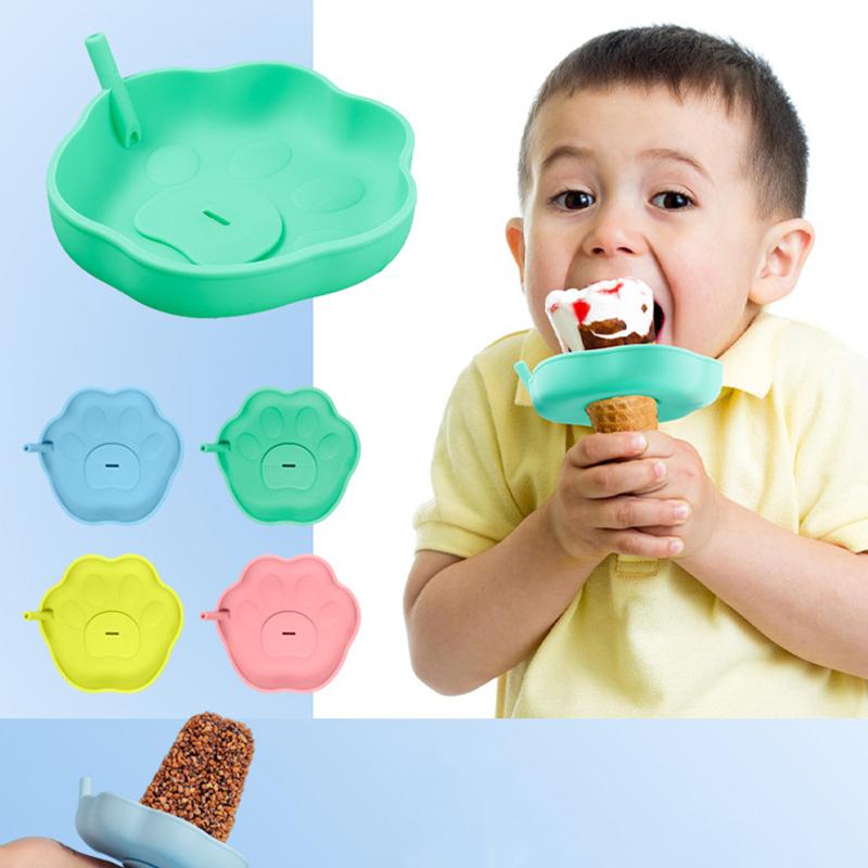 Silicone Popsicle Holders For Kids, Mess-Free Frozen Treats Holder With Straw, Mess Free Ice Cream Cone Holders For Kids