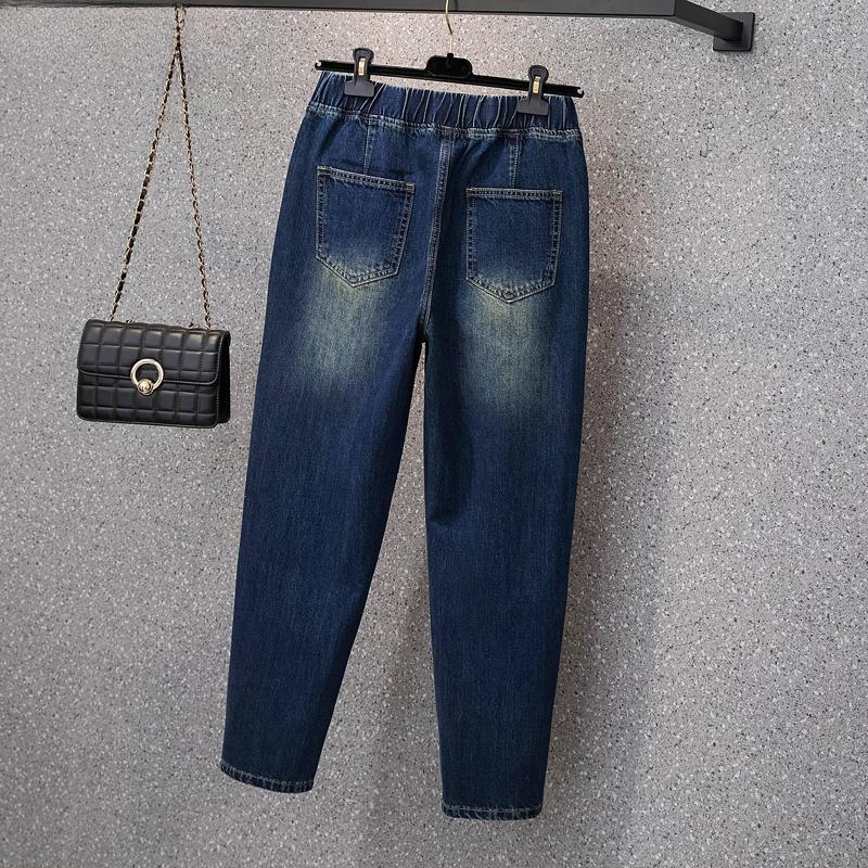 Noua Iarna Pantaloni Lungi Marime Plus Femei Blugi Denim Pantaloni Harem Pantaloni Largi Casual Bumbac
