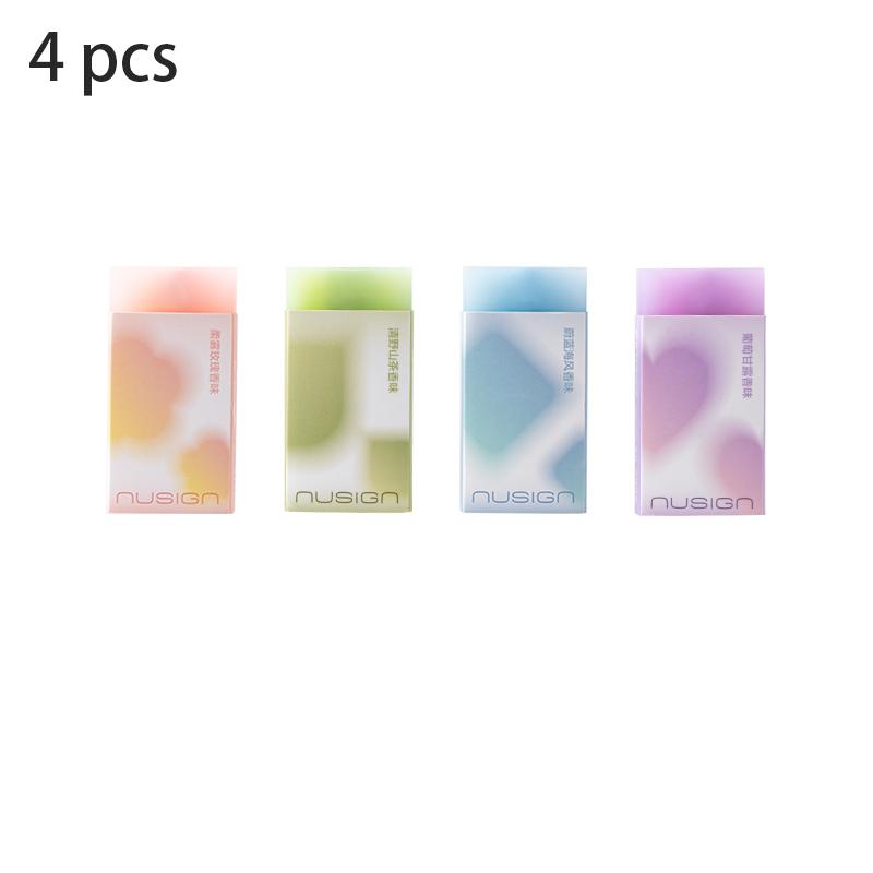 

Deli 4pcs Wooden Pencils&Mechanical Pencils Scented Eraser Rubber School&Art&Office Supplies Writing Drawing Erasers Stationery