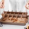 Brownie Pan with Removable Dividers Rectangle Food Grade Stainless Steel Chocolate Cake Muffin Non-stick Baking Tray Sheet