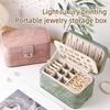 Portable Watch Jewelry Box Small Travel Storage Case for Rings Necklaces Earrings Lipstick with Removable Ring Slot PU Leather