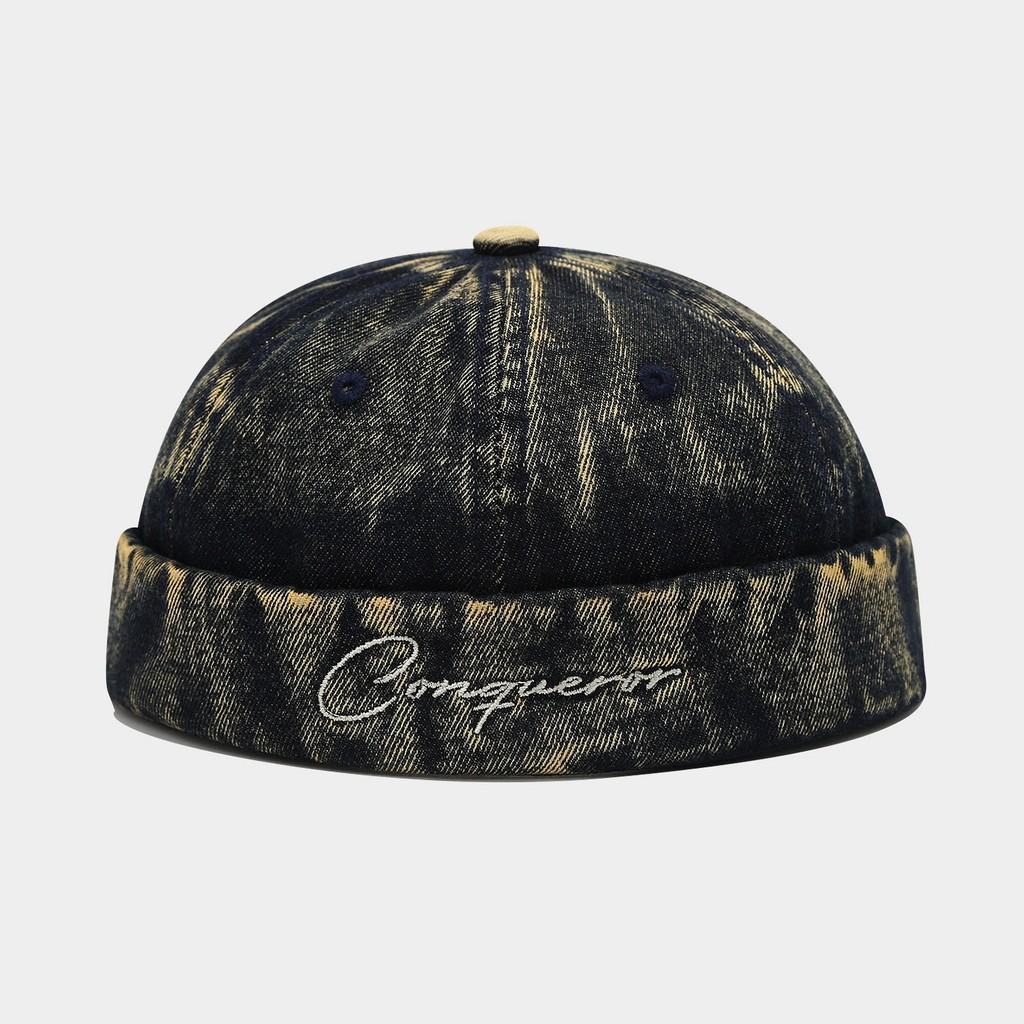 Denim Dad Hat With Embroidered Letters For Casual Street Style In Winter
