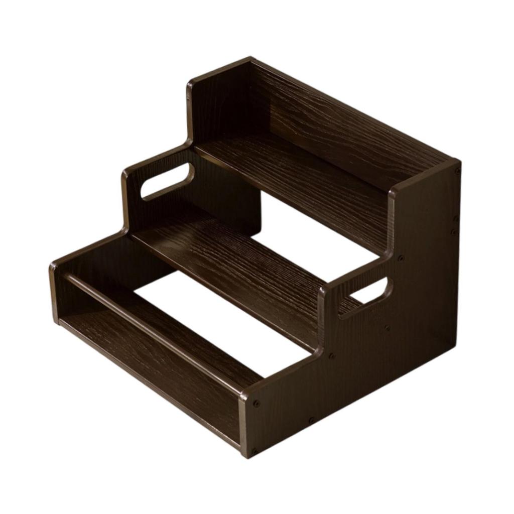 Bamboo Display Stand Versatile Rustic Sturdy Desktop Cosmetic Holder Coffee Cup Rack for Bedroom