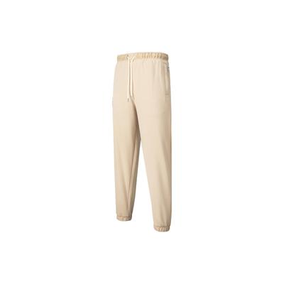 Solid Color Lace-Up Knit Joggers Unisex Bottoms Oatmeal 539665-88