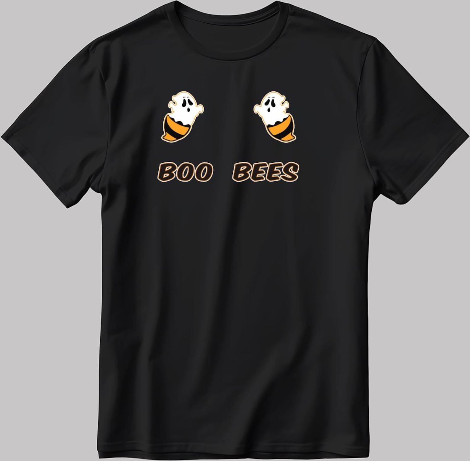 Boo Bees Cartoon Ghost T-Shirt, Funny Halloween Shirt F124 S