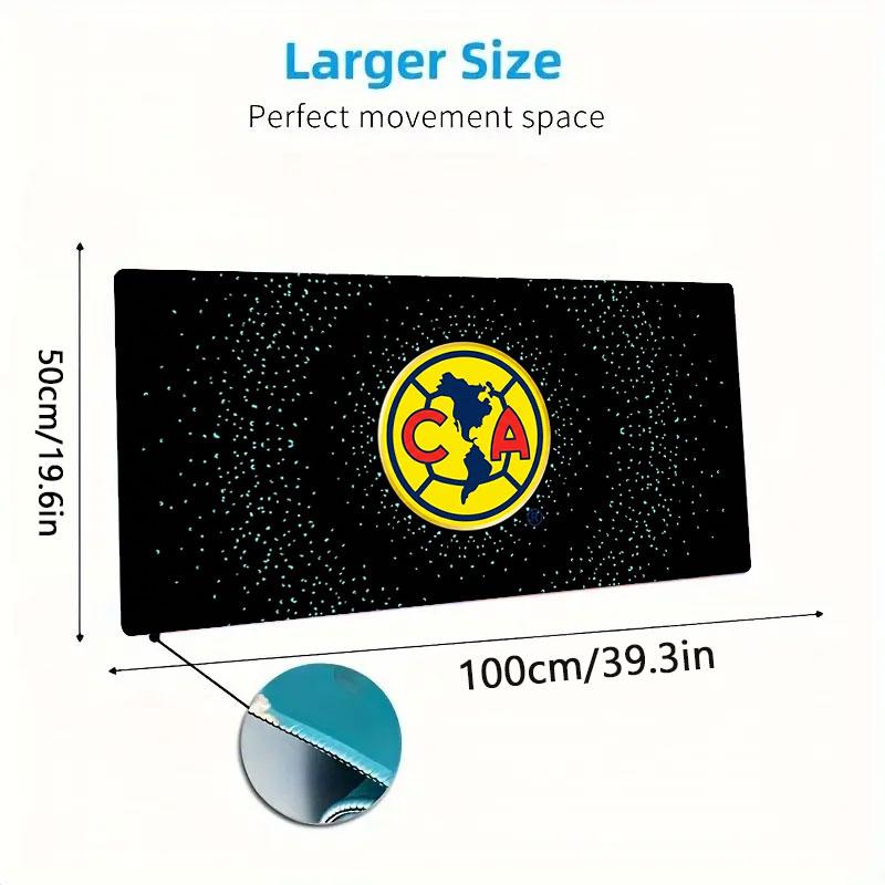 Club America Large Size Mouse Pad Large Gaming Table Cushion Non-slip Laptop Tablet Big Mousepad XXL Mat Mini PC Playmat With Lock edge