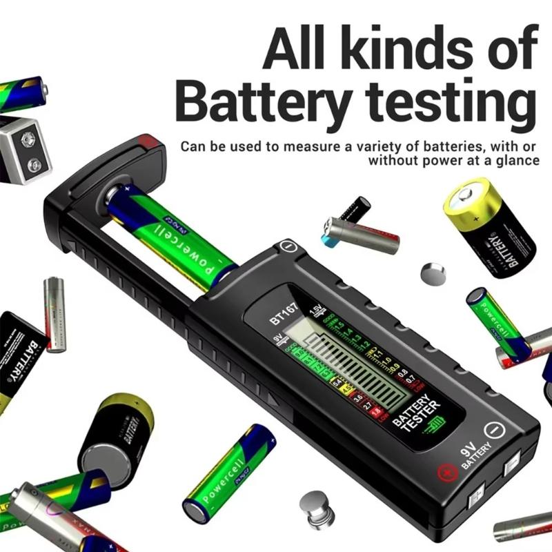Digital Battery Capacity Tester Accurate Measurement LCD Display for Button Cell Battery Double A/Triples A Battery