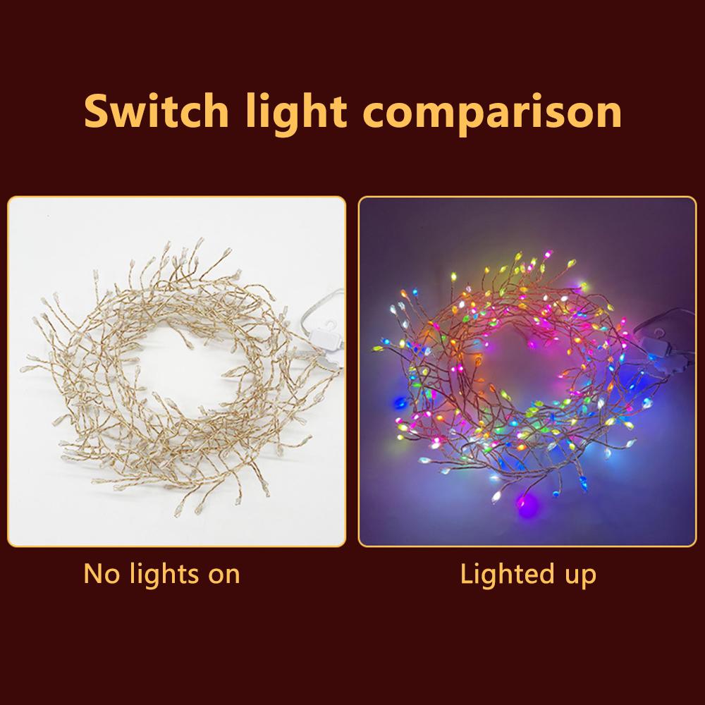 LED Firecracker String Light 1.68M 120leds Fairy Lights Christmas Festival Lighting APP String Light Home Decor Festoon Garland