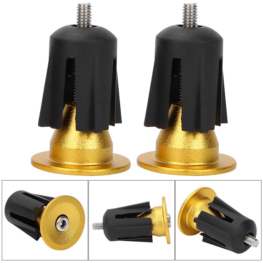1 Pair Aluminum Alloy Bike Grips Bar End   Plug for Mountain Bike Handlebar (  color)