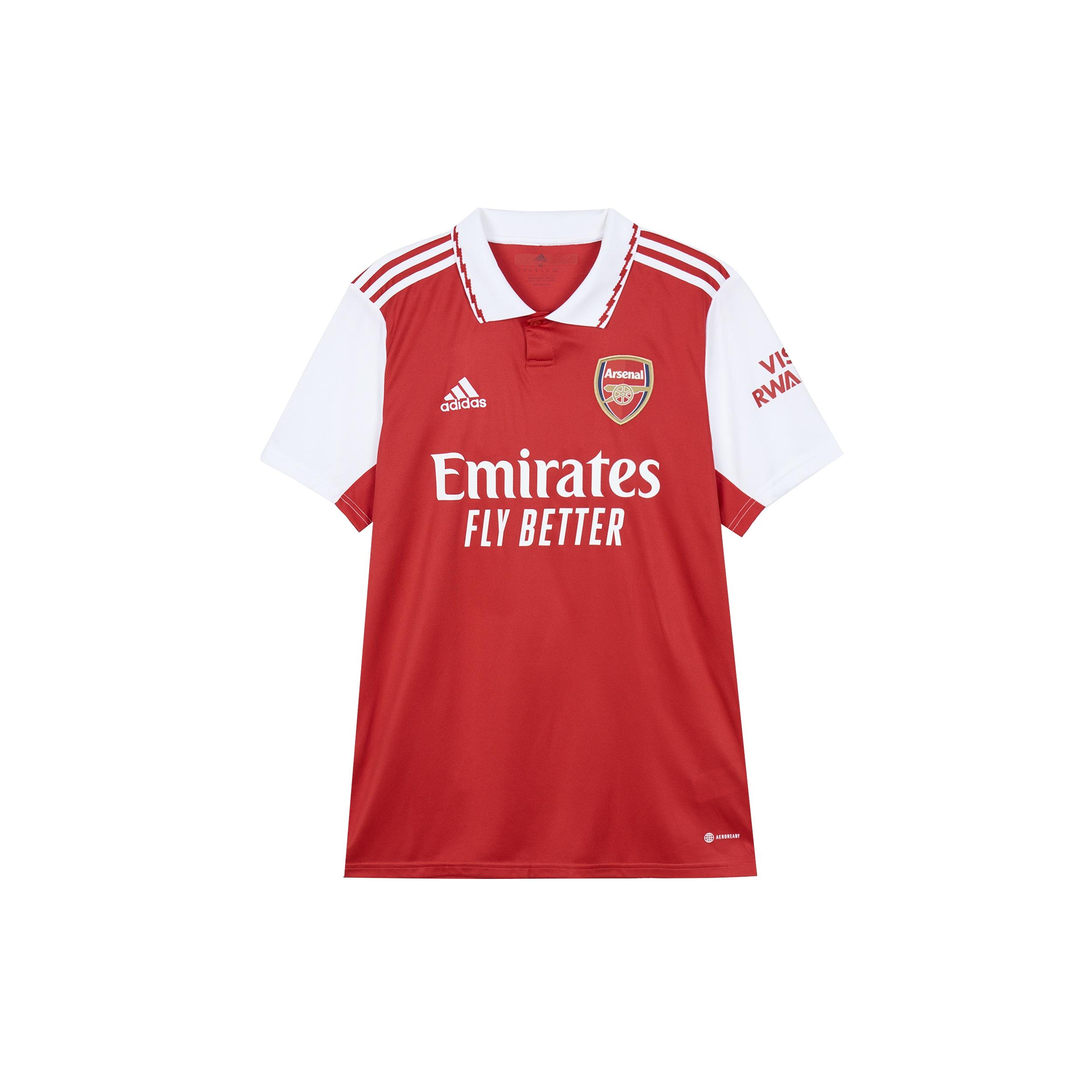 Men s adidas Alphabet Logo Embroidered Short Sleeve Soccer/Football Jersey SW Fan Edition Arsenal Red H35903 S