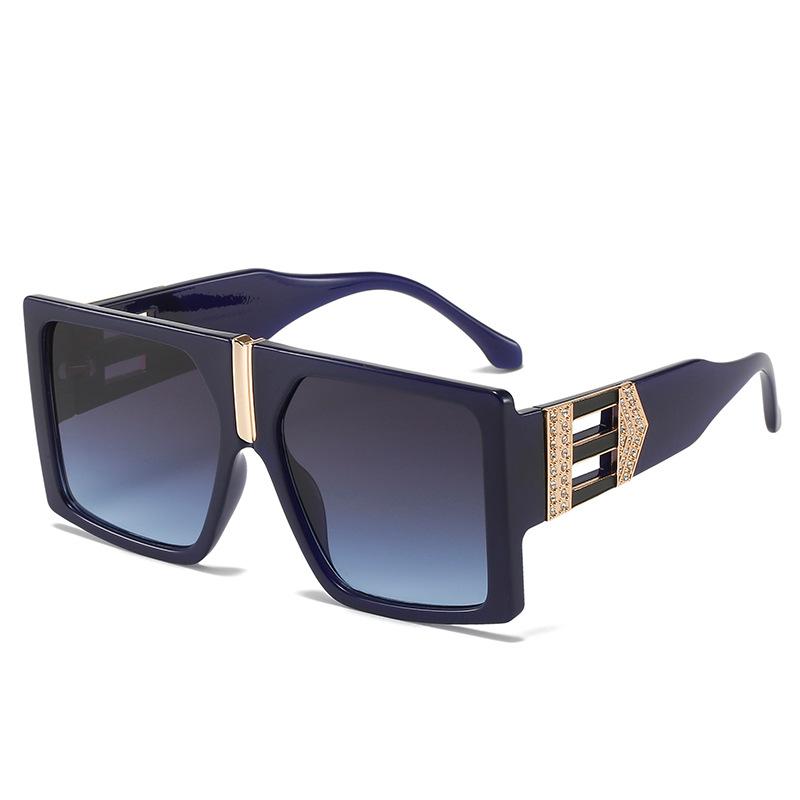 Large Frame Sunglasses, The Same Square Glasses, Personalized Diamond-Encrusted Sunglasses For Women