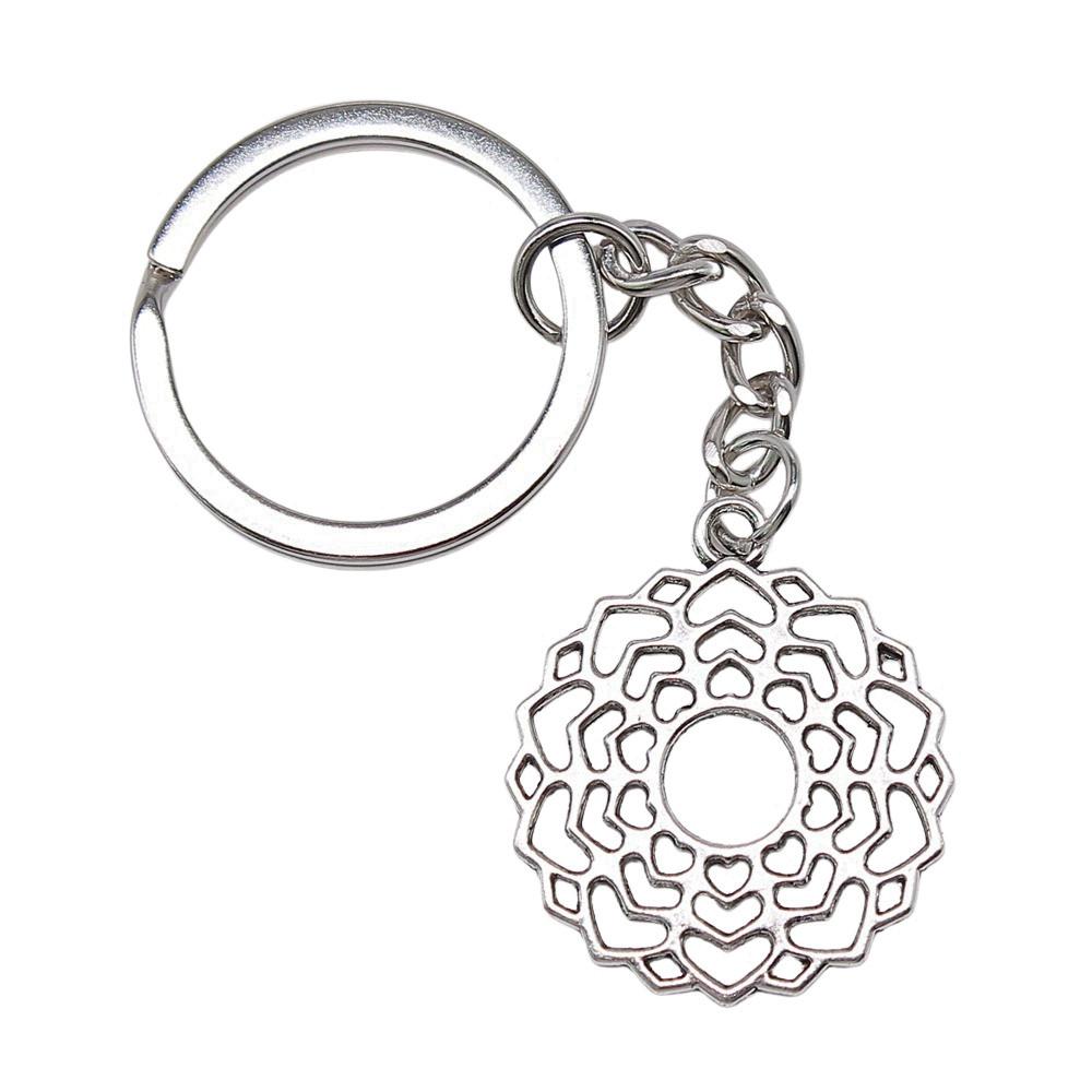 Celtic Knot Charm Hexagram Keychain Irish Amulet Key Ring 28mm Ring