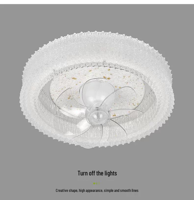 Modern Oscillating Ceiling Fan with Light for Bedroom, Study, Dining, or Children's Room