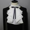 Victorian Vintage Chiffon Neck Ruff Ruffle Collar Layered Clown Neck Collar Tie Cosplay Costumes Accessories