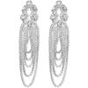 European and American Exquisite Luxury Shiny Rhinestone Long Earrings