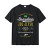 Summer Men's BJJ Jiu-Jitsu Ocean Shark Pattern Printed T-shirt, 100% Cotton Loose, Comfortable and Trendy Clothing