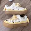 Bread Shoes Women's Thick Sole Thick Tongue Niche Design High Value Junior High School Students Versatile Board Shoes Cute Pudding Dog Shoes