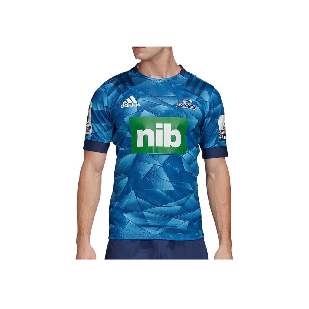 adidas Mens Sport Planet 39-35 Letter Logo Print Round Neck Soft Comfortable Short Sleeve Rugby Shirt Men Tops Royal ED7931
