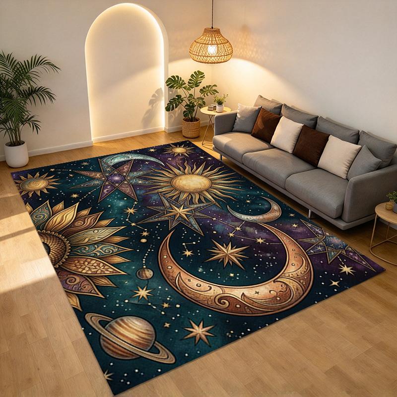 Celestial Art Living Room Nonslip Area Rug Soft Carpet For Bedroom Game Playroom Sofa Office Home Decor Doormat Christmas Gift C929181