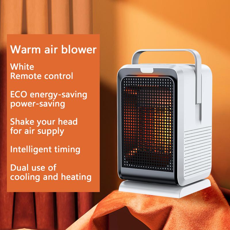 Desktop Warm Air Fan dual-purpose PTC quick heating shaking head electric for both cooling and heating Mini Quick Heating heater