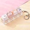 Portable Cute Animal Glowing Fidget Keyring Mechanical Keyboard Pendant Stress Relief Toy for Autism Kids