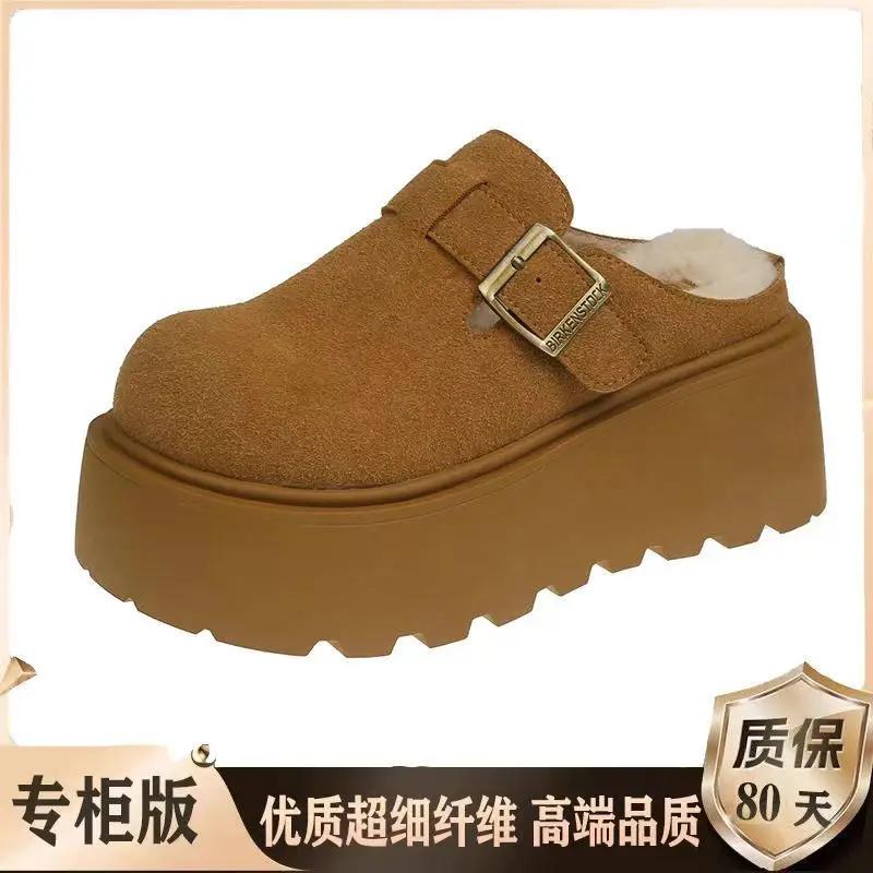 Женские тапочки на высокой платформе — фото 9