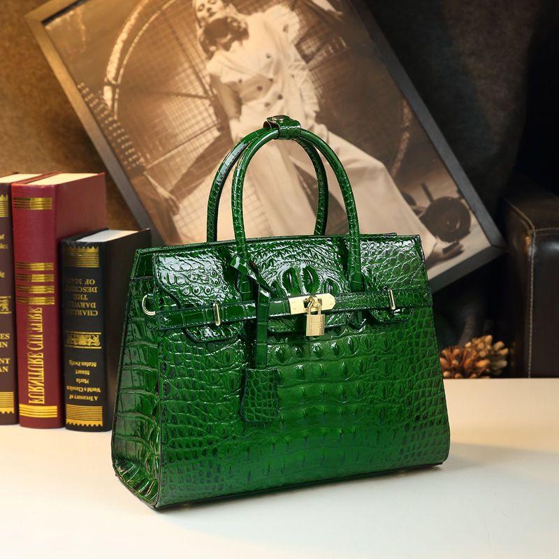 Dámská velkokapacitní taška Business Lock platinová taška vzor krokodýl kůže dámská taška kabelka do ruky na jedno rameno