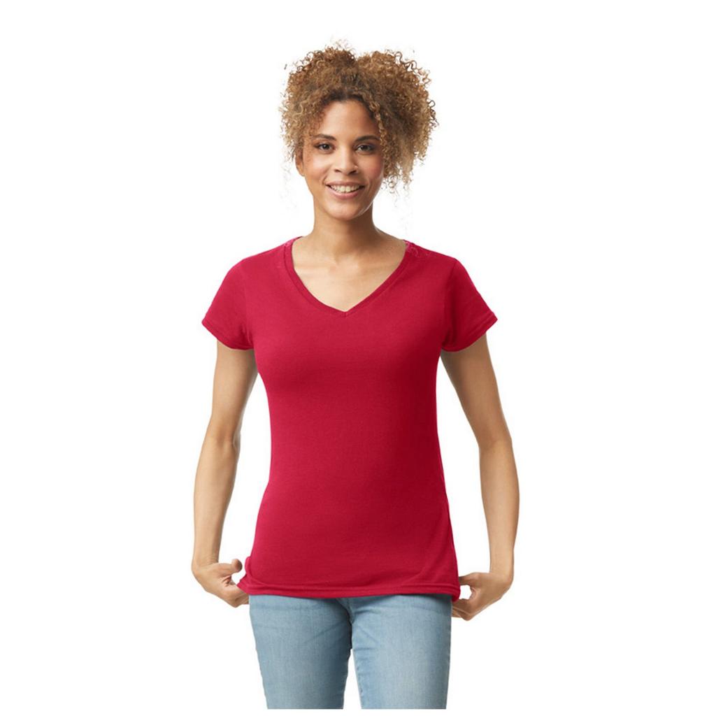 Gildan Womens/Ladies Soft Style V Neck T-Shirt