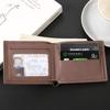 New Men's Wallet Men's Short Multi-Card Position Fashion Casual Wallet Men's Green Thin Two-fold Horizontal Soft Wallet