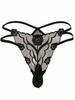 Pantaloni corti trasparenti in pizzo ricamato Guaina per pene da uomo Perizoma erotico Bikini sissy trasparente Lingerie traspirante Abbigliamento da notte per gay