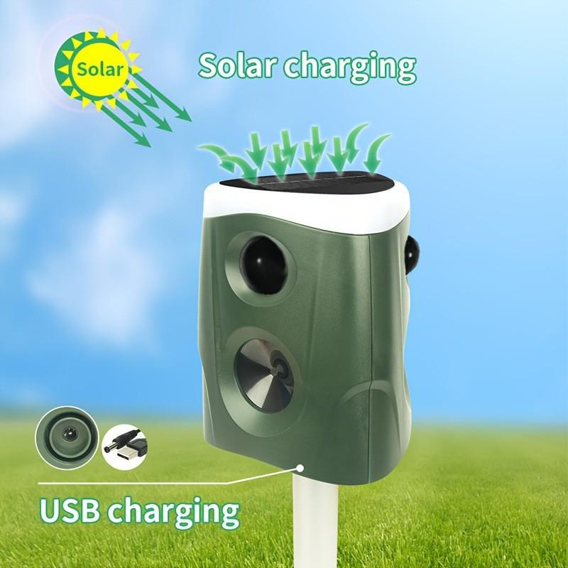 Waterproof 360° Infrared Animal Repellent and Outdoor Alarm for Birds and Rodents