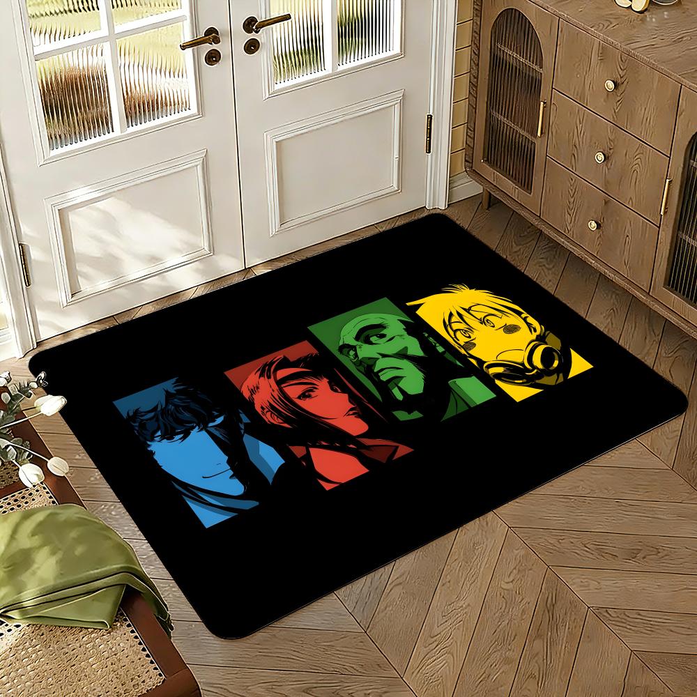Anime Cowboy Bebop Floor Mat Floor Mat Soft Flannel Non-Slip Door  Rug for Living Room