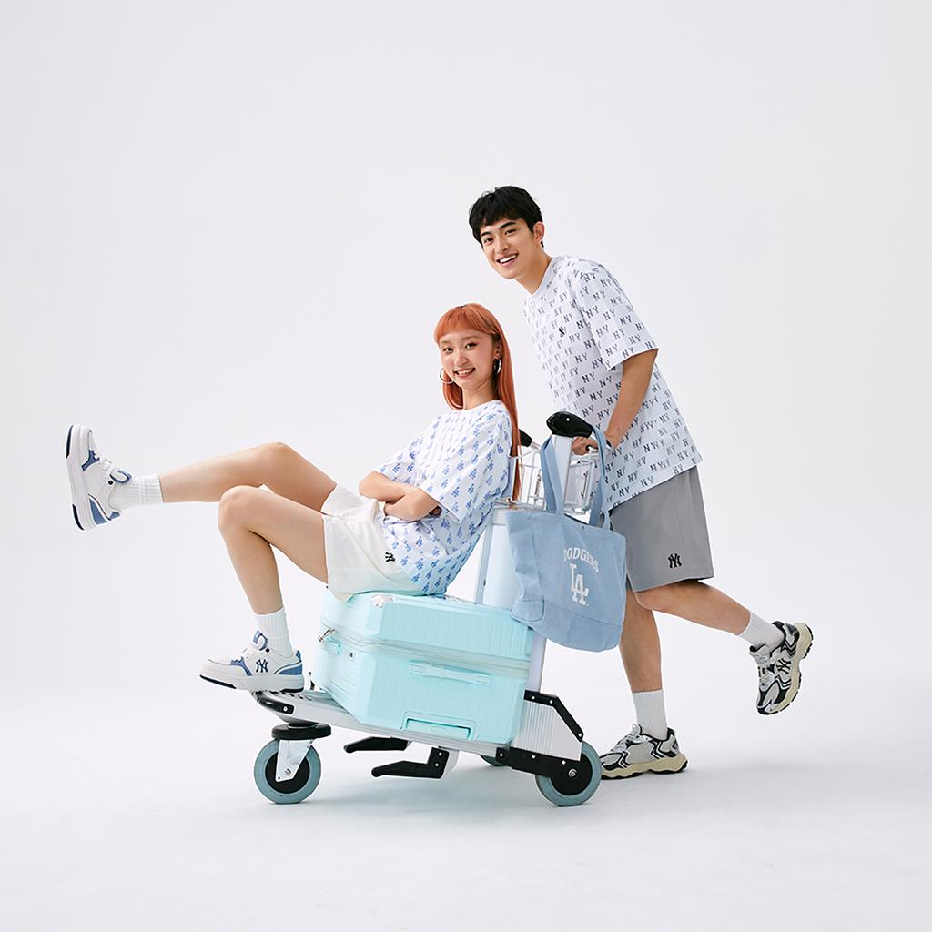 New MLB MONOGRAM Collection Los Angeles Dodgers SS25 T Shirt Unisex Dark Blue 3ATSM0253-07BLD