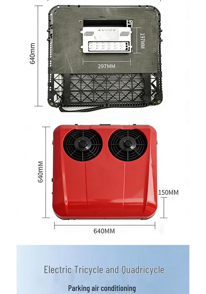 12V/24V Top-Mounted Vehicle Air Conditioner for Light Trucks and Vans