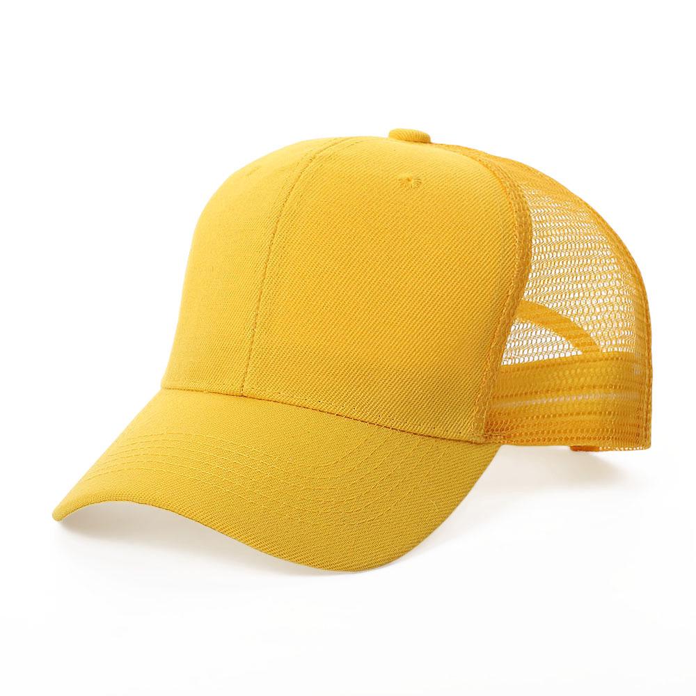 Unisex Summer Breathable Six-Panel Mesh Baseball Cap with Custom Logo for Outdoor Sports