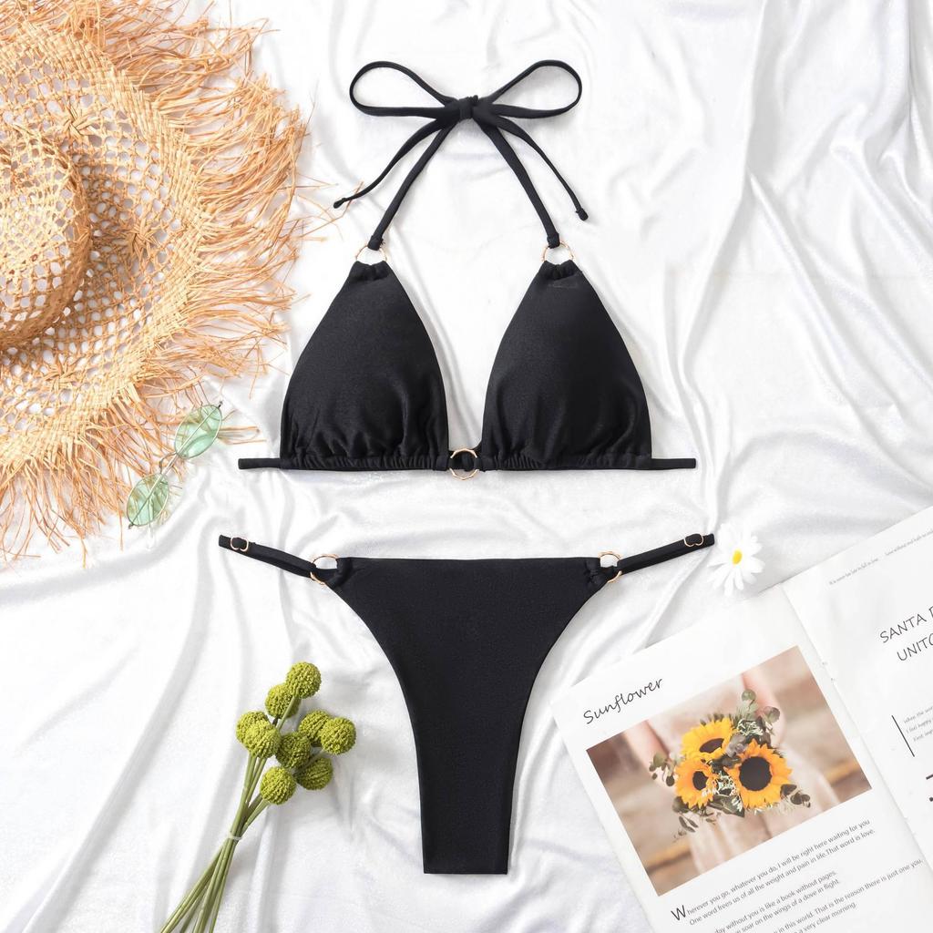Costume da bagno bikini sexy da donna spezzato in stile europeo e americano 2025